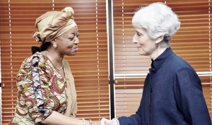 US Under Secretary of State for Political Affairs, Ambassador Wendy Sherman paid a visit to Nigeria’s Petroleum Minister, Diezani Alison-Madueke