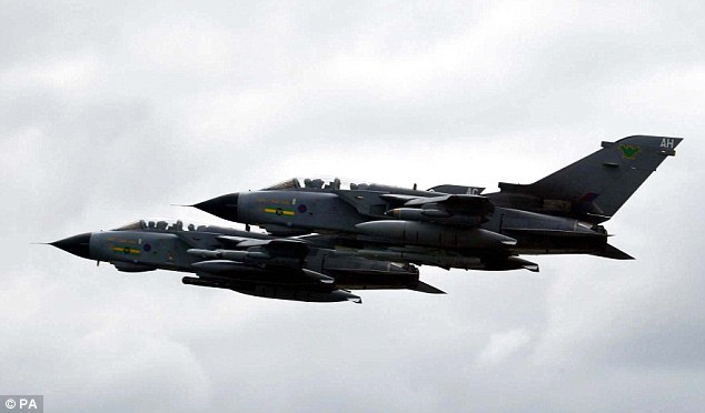 Eye in the sky: Three RAF Tornado GR4s are being deployed to search for the 200 missing Nigerian schoolgirls