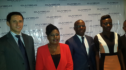 L-R: Simon Melchior, Mrs Ogunboye, Majekodunmi and Communications M Akinwande Oluwatobi